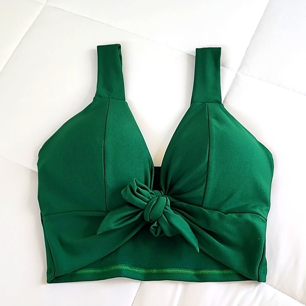 Green crop top
